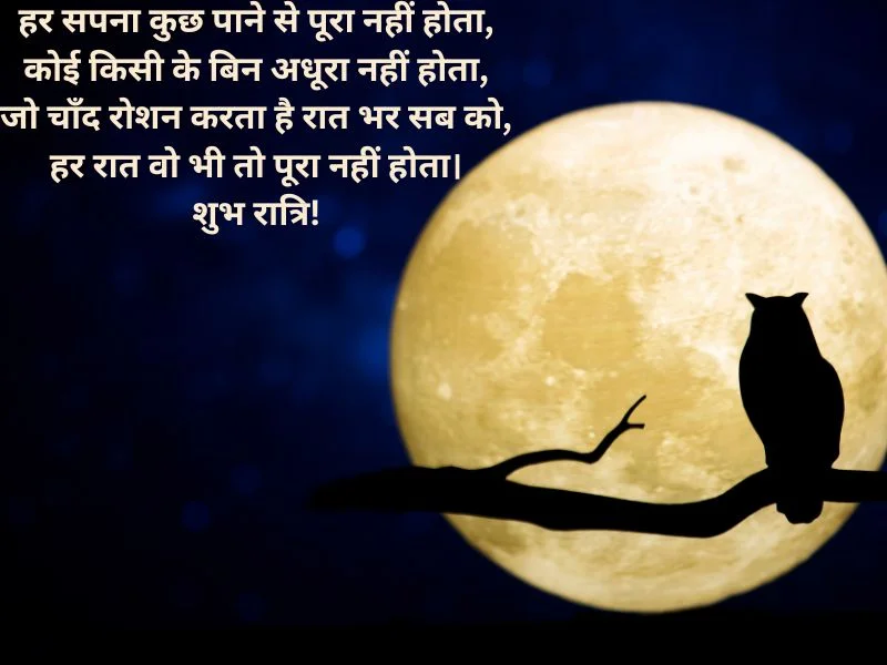 good night wishes in hindi